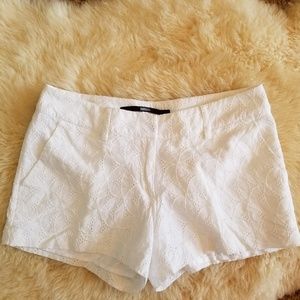 3 for $20 Sale--Kensie White Lace Short Shorts